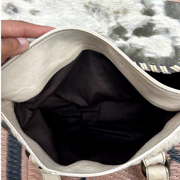 Roberta Gandolfi | Leather and Animal Fur Satchel Handbag Purse Made in Italy - Picture 7 of 9